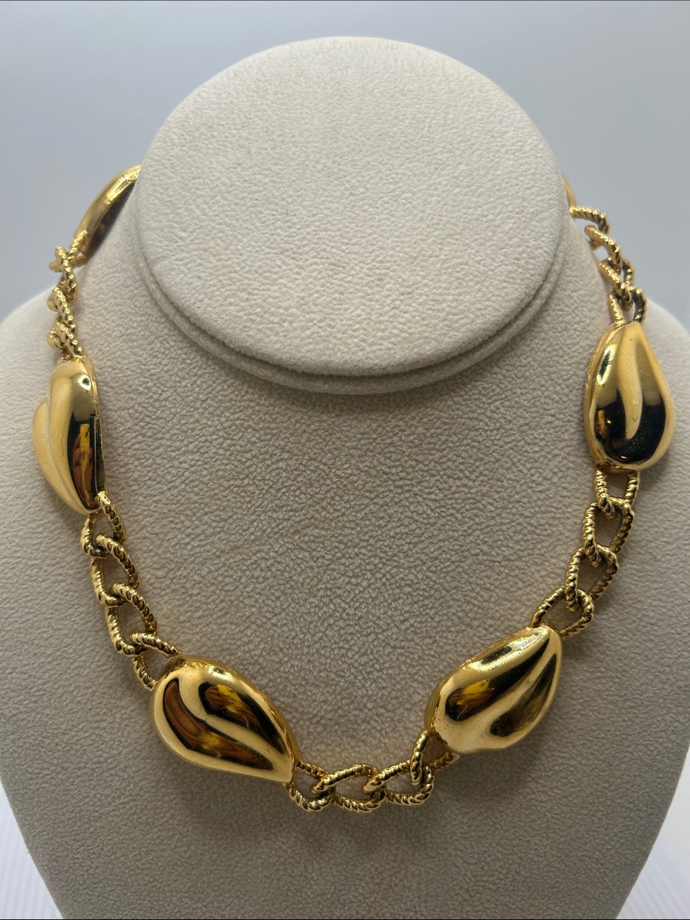 Anne Klein Gold Statement Teardrop Link Necklace - Women Jewelry